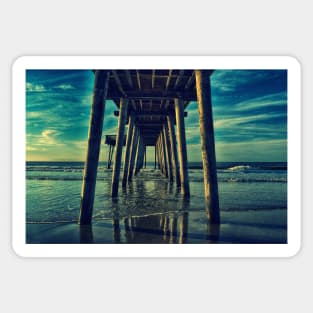 Dawn Breaks Under The Pier Sticker